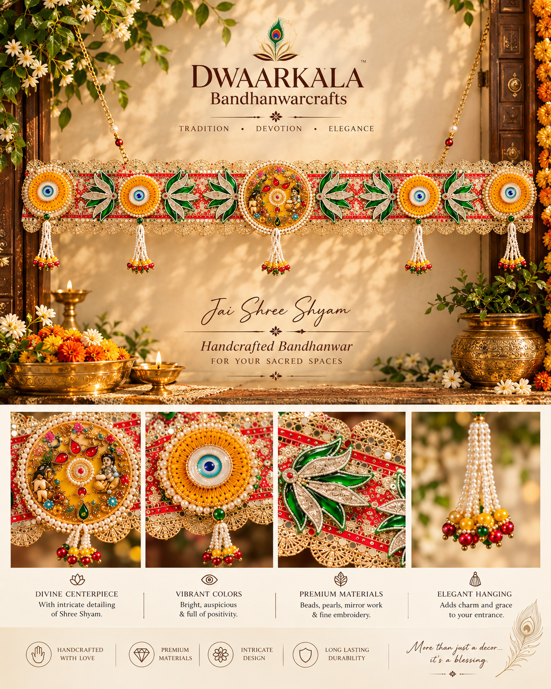 Jai Shree Shyam Bandhanwar – front view with festive decor