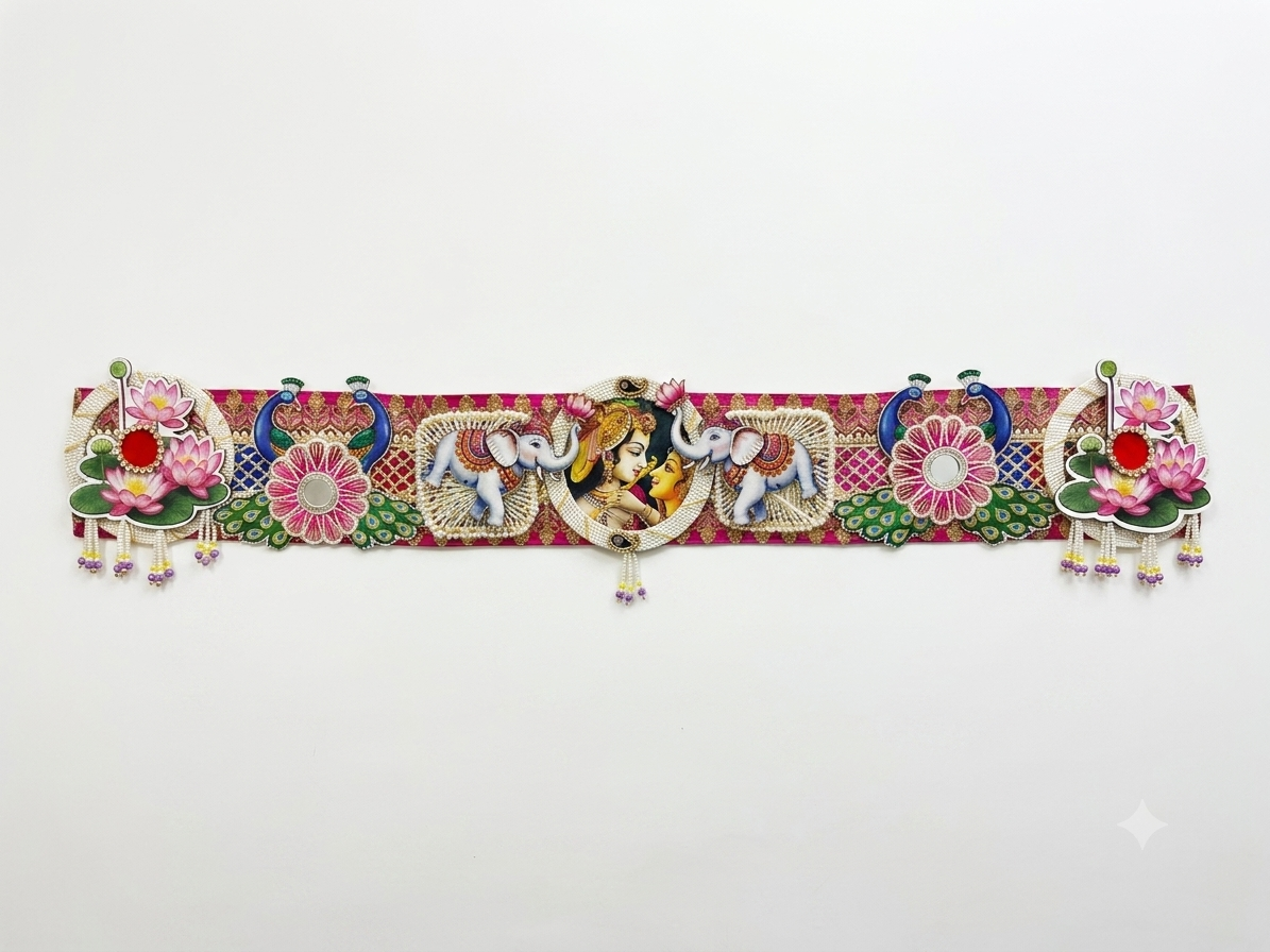 Ganesha Prosperity Bandhanwar - Vermilion Velvet